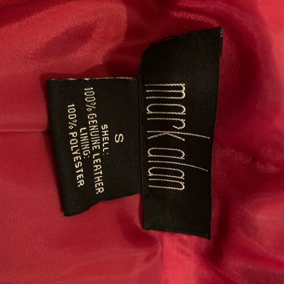 Mark Alan Red Leather w. Green Crystals Jacket NWT - Picture 8 of 8
